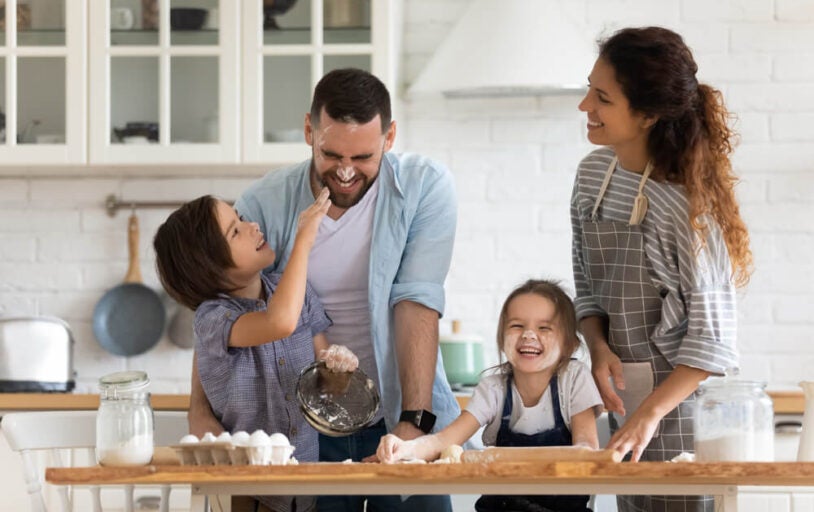 Family in Kitchen