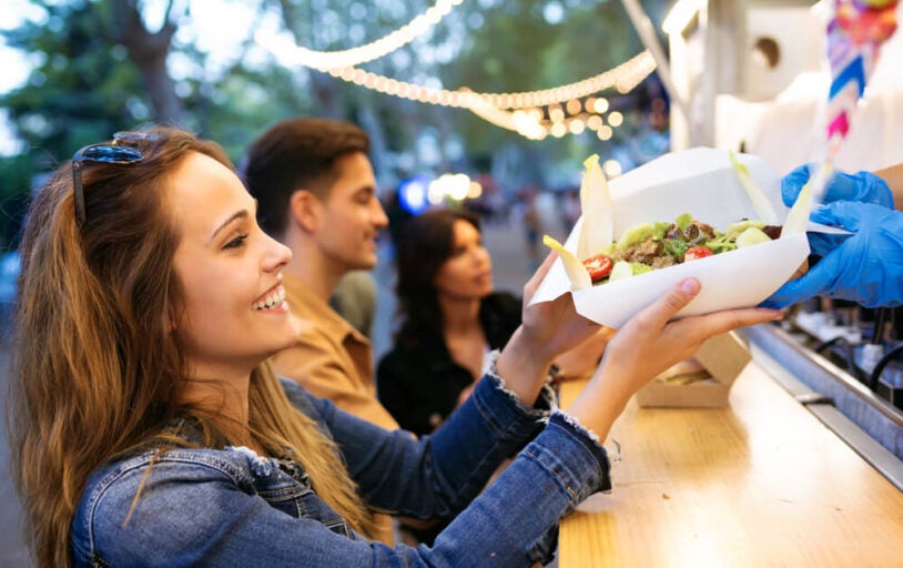 Young Adults at Food Truck